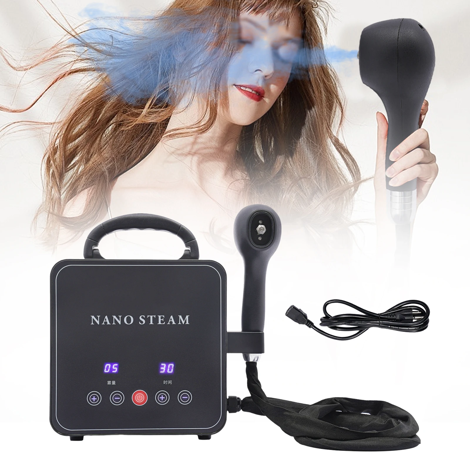 1750W Hair Steamer Standing Hair Color Processor with Digital Touch Panel Nano Hair Steamer Nano Mist Hair Steamer for Hair Care