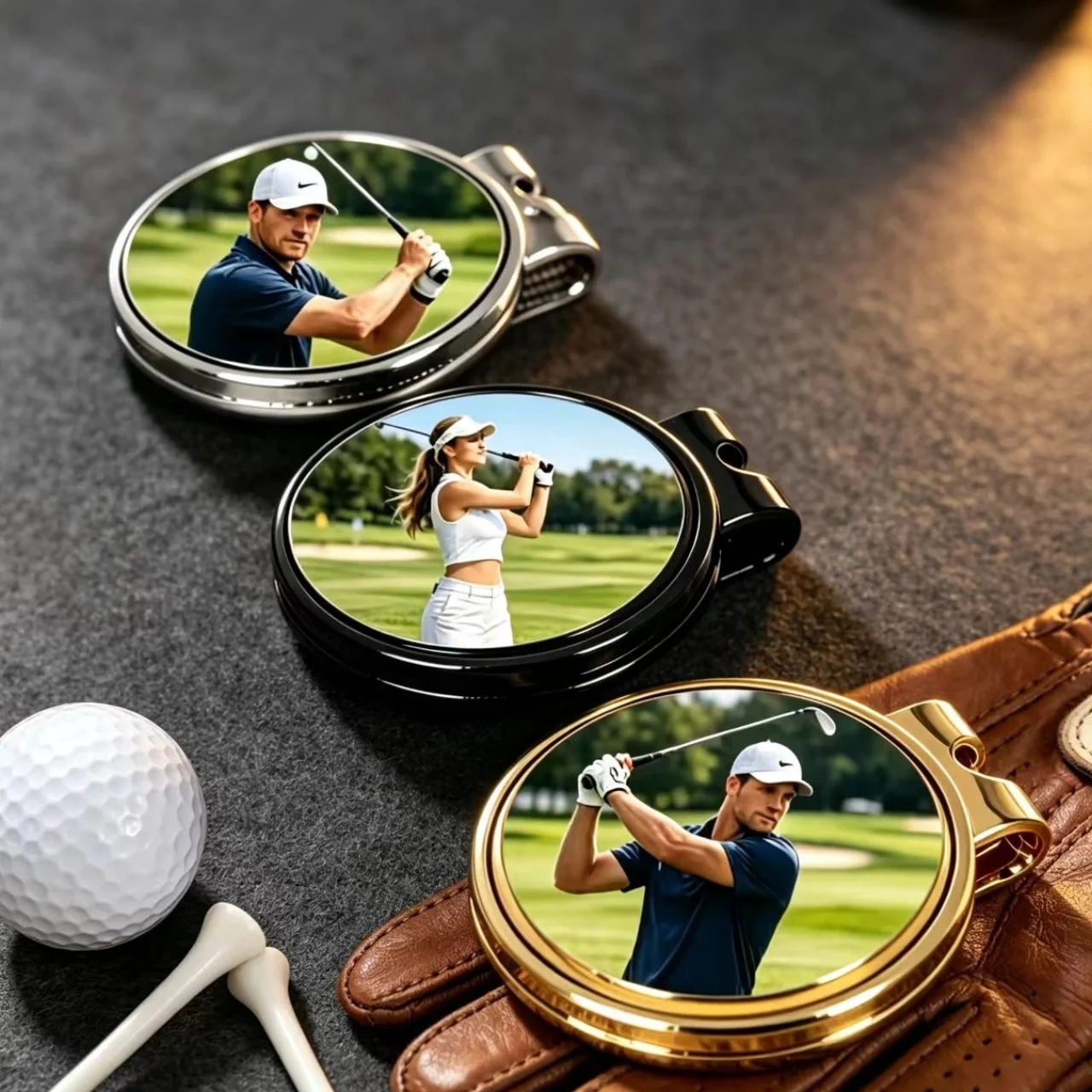 Personalized Custom Image Golf Hat Clip Marker, Custom Photo Metal Golf Cap Clip, Portable Golf Accessory