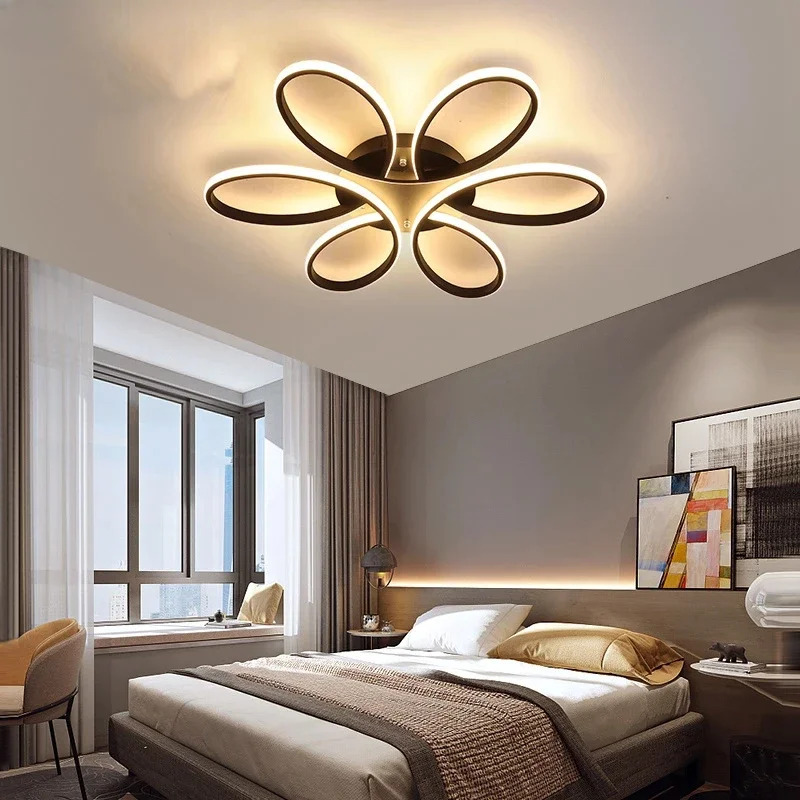 

Modern LED Flower Pendant Chandelier Acrylic Ceiling Light for Living Dining Room Bedroom Indoor Decor Fixture Luminaire