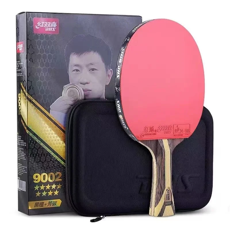 

Original DHS 9 Star Table Tennis Racket Professional 5 Wood 2 ALC Offensive Ping Pong Racket with Hurricane Sticky Rubber