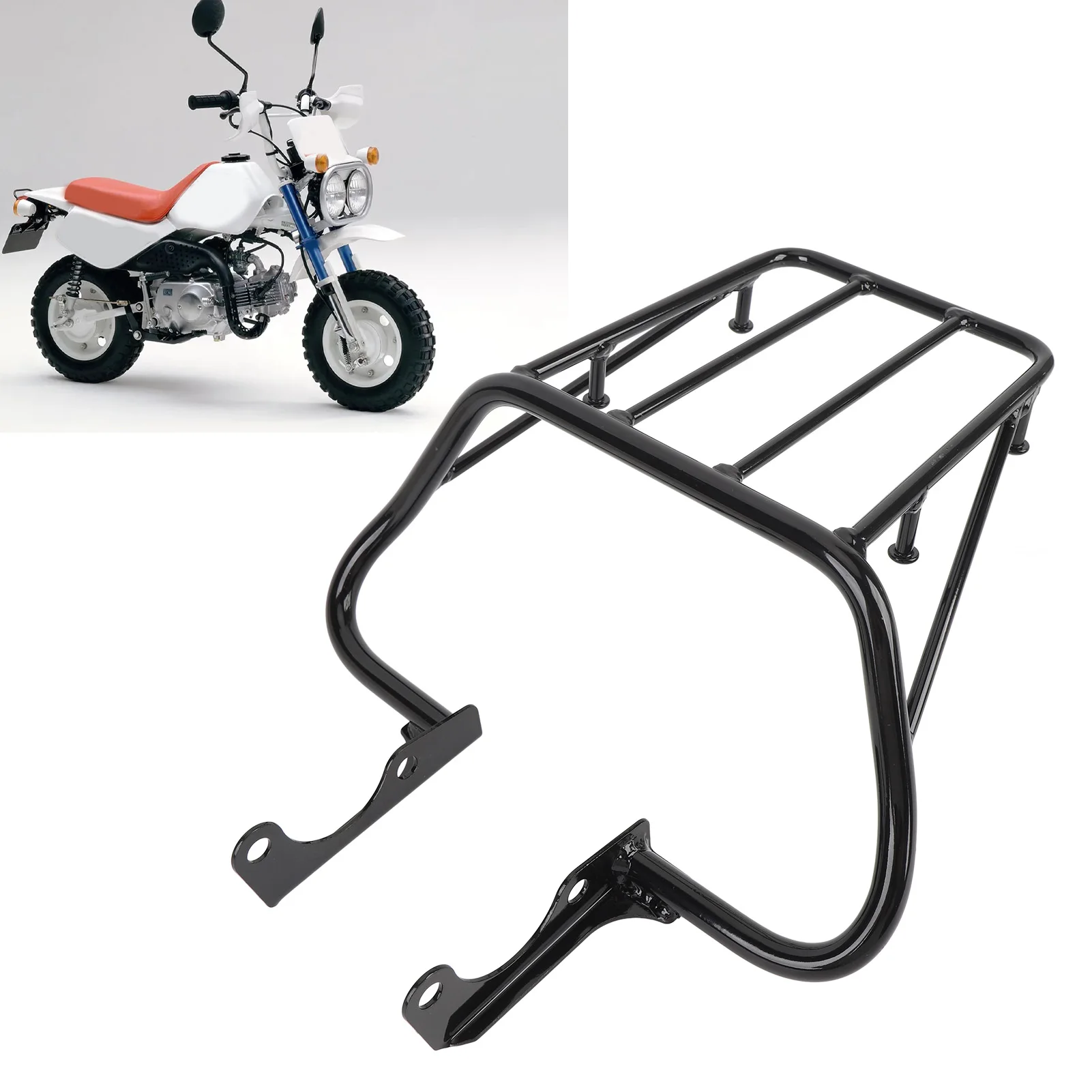

Motorcycle Rear Luggage Rack Shelf Extra Storage Space Safe Support for Monkey Baja Z50 Z50R Mini Trail Bike