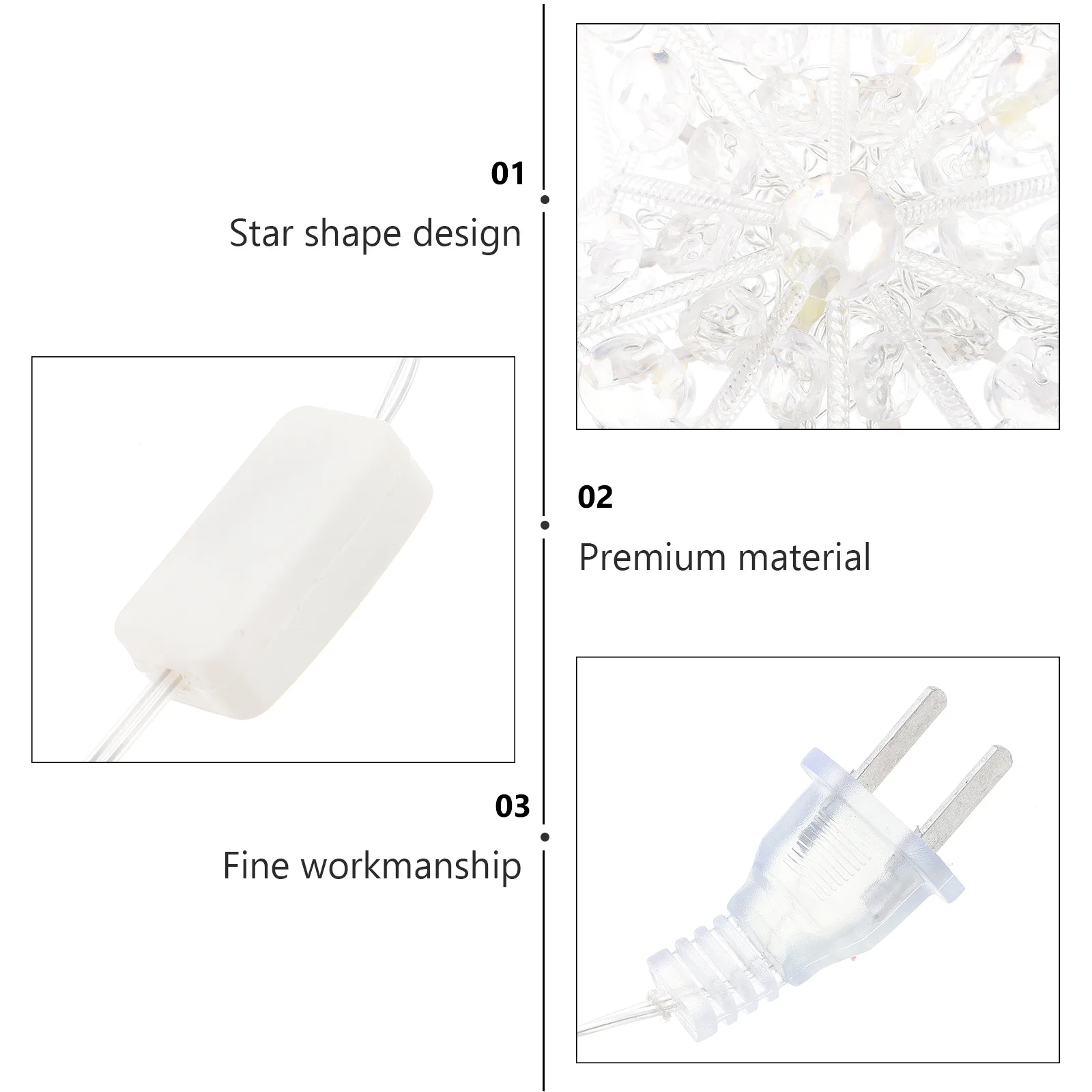 

1Pcs Christmas Tree Star Treetop Lamp 21cm LED Xmas Star Light Decor Xmas Tree Decoration Treetop Lamp Decor