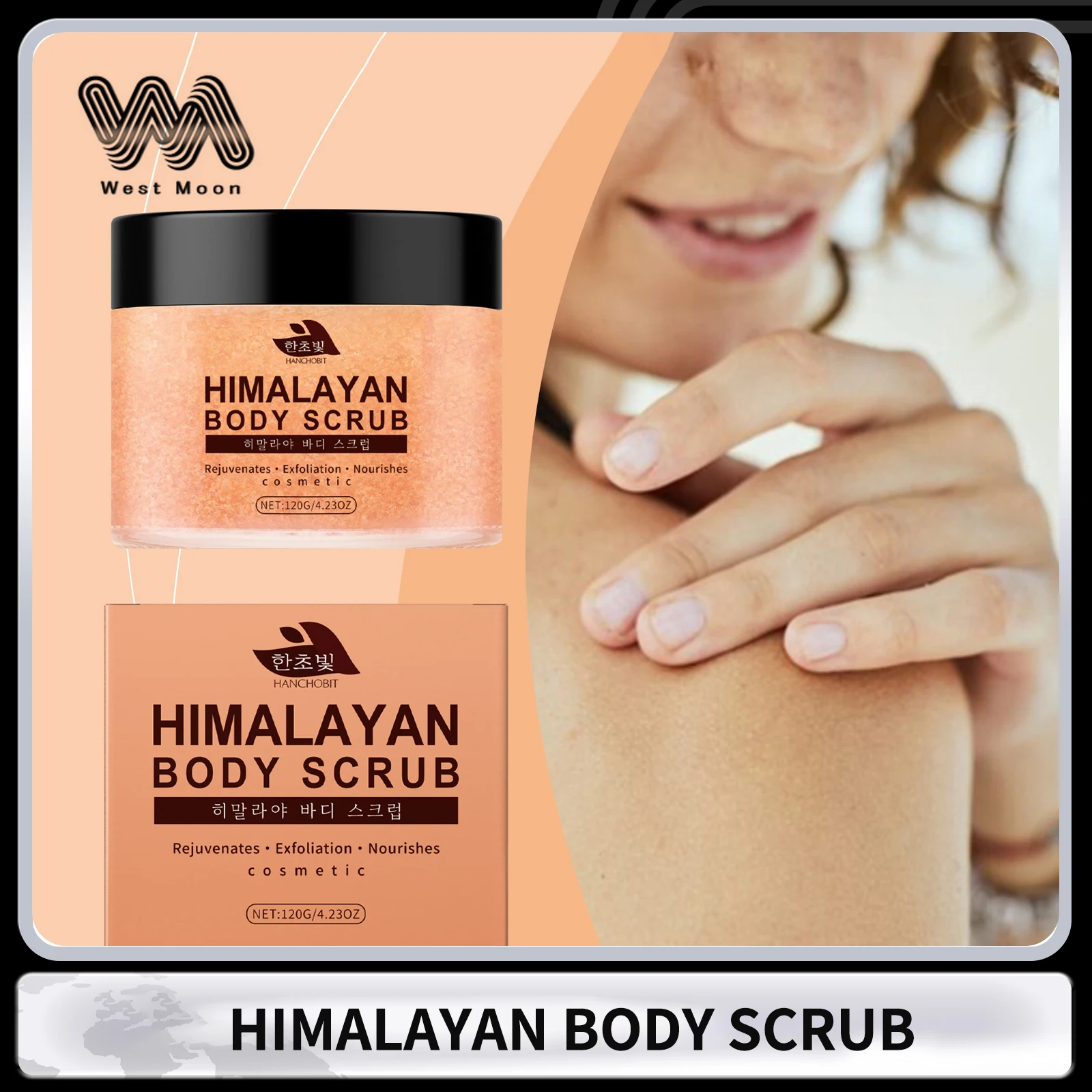 

Himalayan Salt Body Scrub Remove Dirt Dead Skin Deep Cleaning Reduce Scar Oil Control Refresh Improve Dullness Exfoliating Scrub
