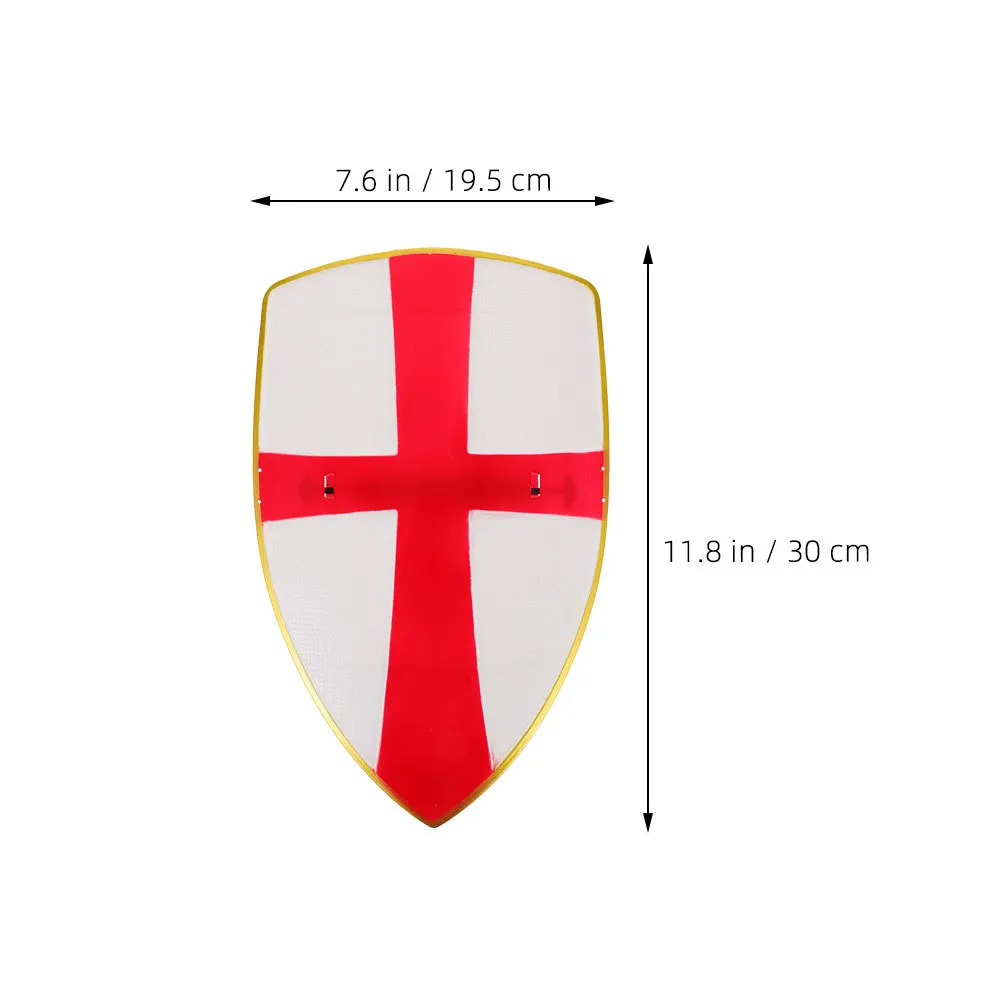 2Pcs Kids Medieval Shield Cosplay Props 11.79x7.66 Lightweight Plastic Role Play Performance Costume Accessory