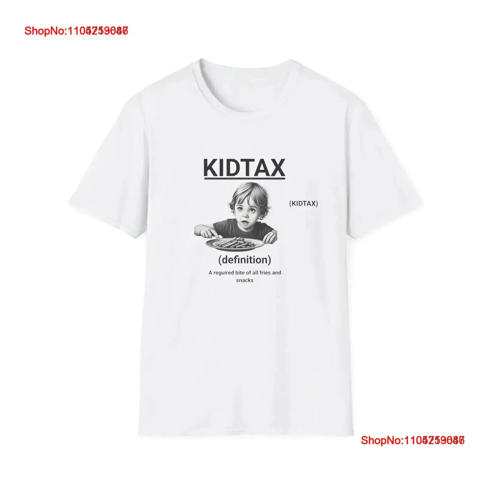 Funny Kid Tax T Shirt Family Humor for Parents Kids Wear Birthday vintage Washed fashion Breathable Versatile Stylish vintage