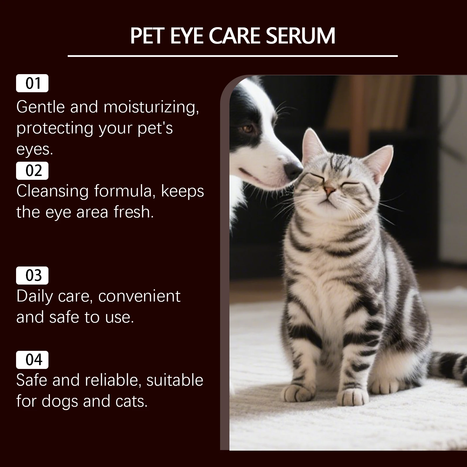 Pet Eye Care Solution - Universal for Cats and DogsGentle Tear Stain and Eye Discharge Cleaner for Daily Comfortable Eye Hygiene