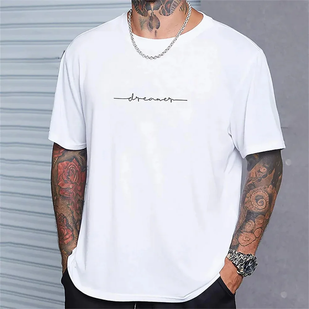 Simple Summer Men\'s T-shirt High-quality Men\'s Top Everyday Casual Sports Shirt Trend New Clothing Oversized Loose Short Sleeve