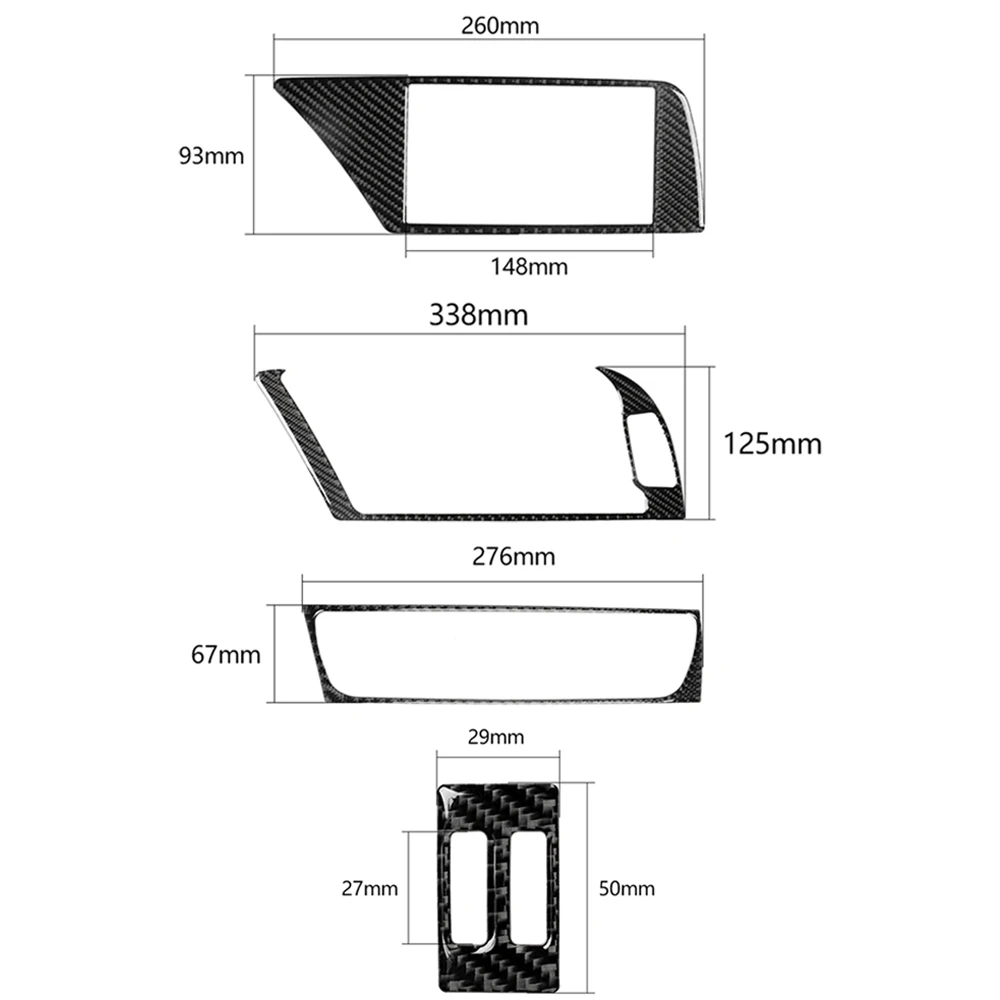 Real Carbon Fiber Car Navigation Air Conditioning CD Control Panel LHD RHD Sticker For Audi A4 A5 B8 Q5 Interior Accessories