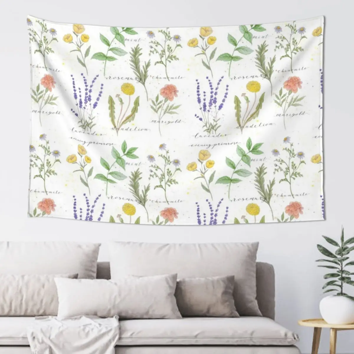 

Medicinal Herbs Tapestry Wall Hanging Wall Hangings Decoration Tapestry