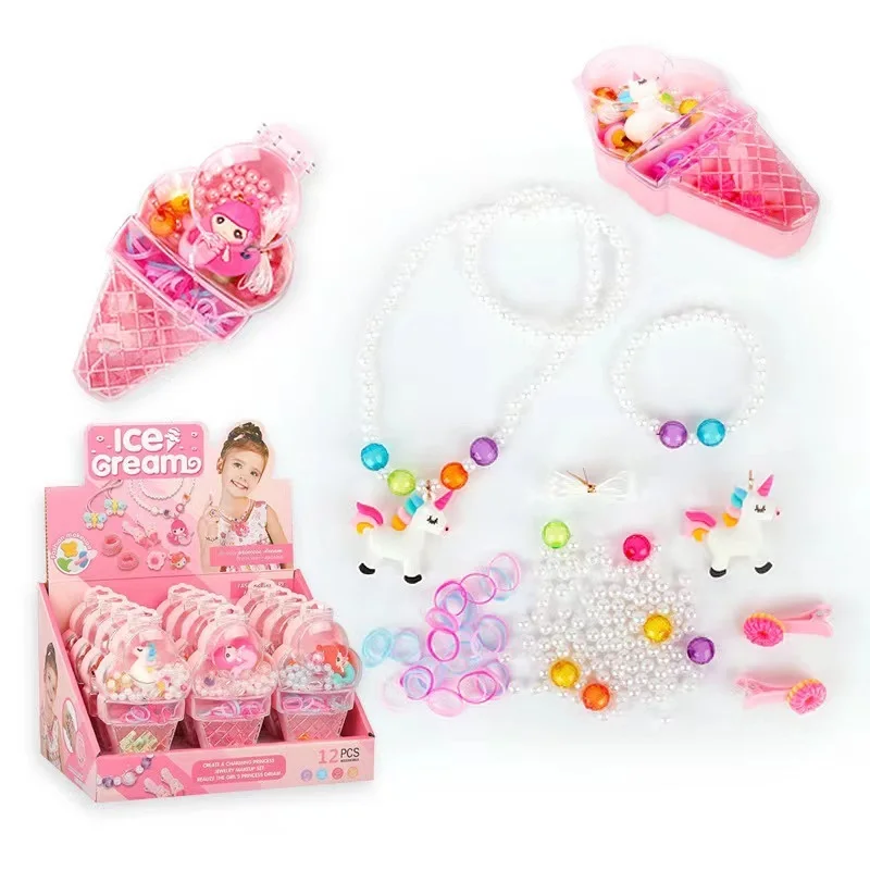 Ice cream fairy beading bracelet amblyopia training jewelry making materials children wear beads diy bag beading wisdom