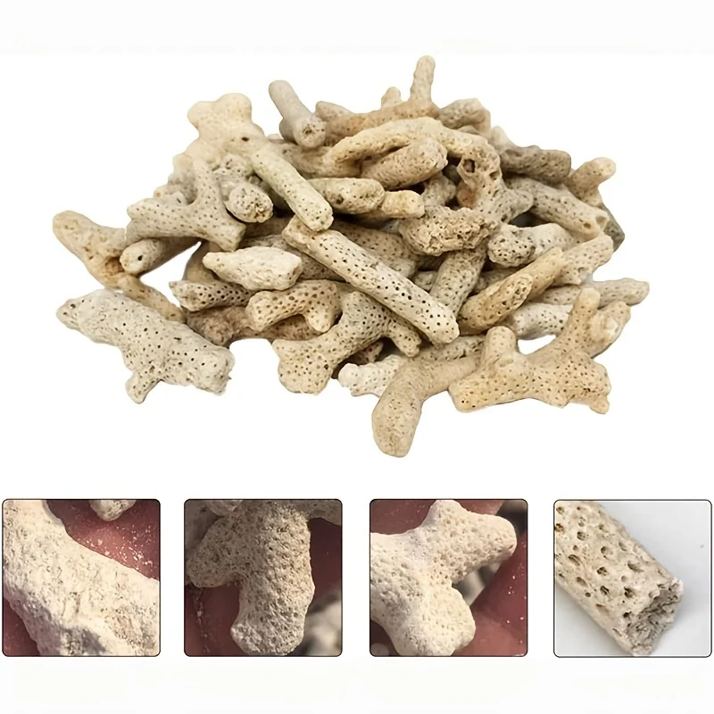 300g Coral Aquarium Filter, Fish Tank Coral Bone Filter, Natural Coral Sand Filter, Breeding Aquatic Decoration