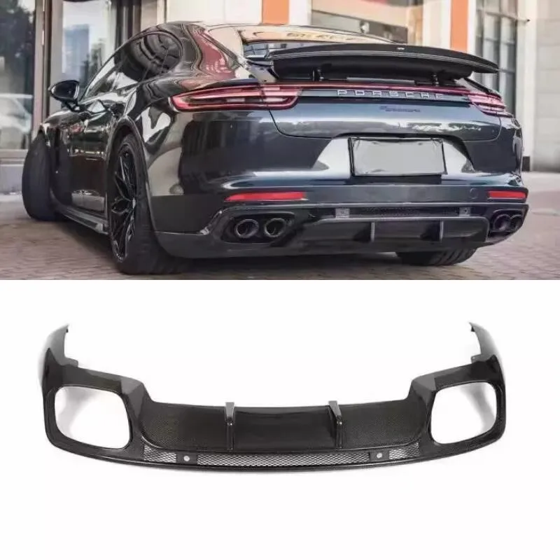 

For Porsche Panamera 971 Turbo GTS REAL CARBON Rear Bumper Lip Diffuser Spoiler Body Kits Car Accessories