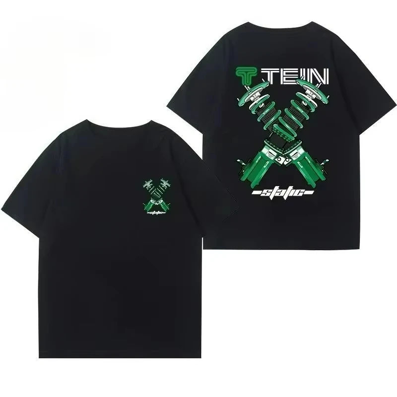 Nouveau T-shirt créatif 2026 pour hommes et femmes, motif amortisseur TEIN, pour club de motards décontracté, haut à manches courtes