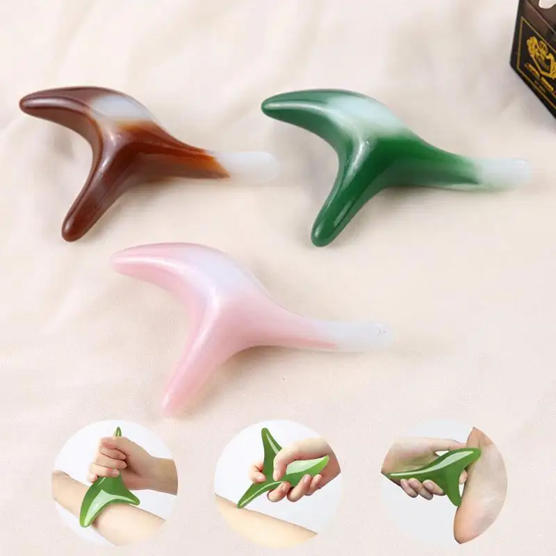 

Resin Triangle Foot Massager Foot Acupressure Stick Gua Sha Acupuncture Tool Scraping Massage Instrument Therapy Massage Gift