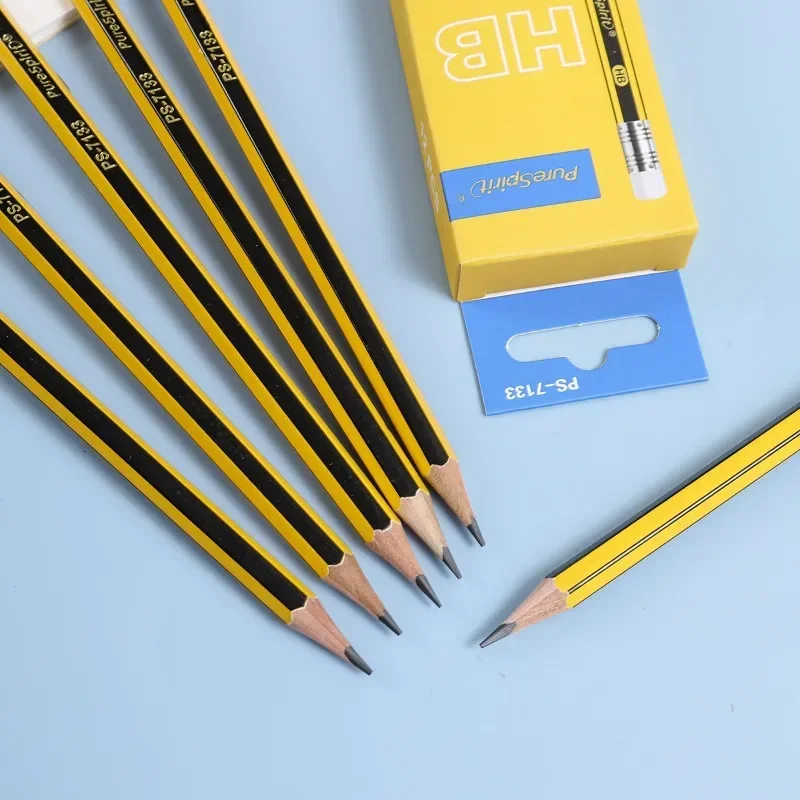 12PCS Woodcased Pencils with Eraser Pre-sharpened HB Lead Graphite Pencils for Students Elementary School Boys and Girls Adults