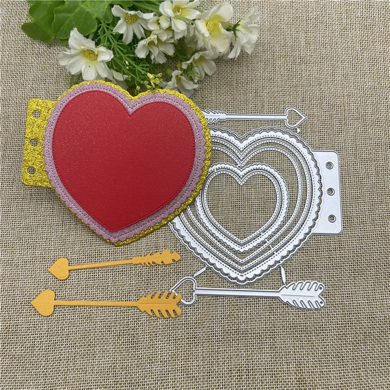 Bookmark love coration Metal cutting dies  mold Round hole label tag Scrapbook paper craft knife mould blade punch stencils dies