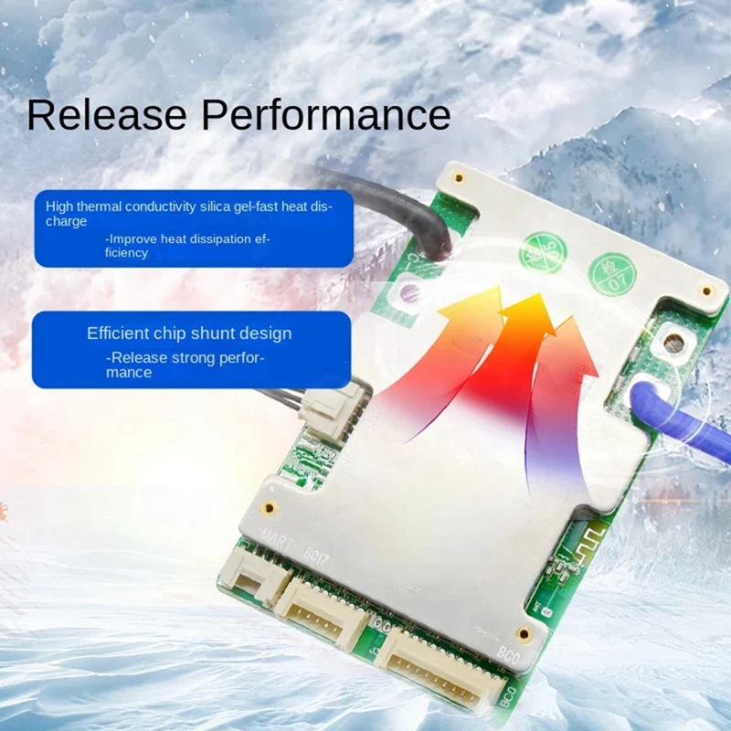 Built-In Bluetooth Smart 10-17 Series Lithium Battery Protection Board 40A Ternary Same Port Protection Board