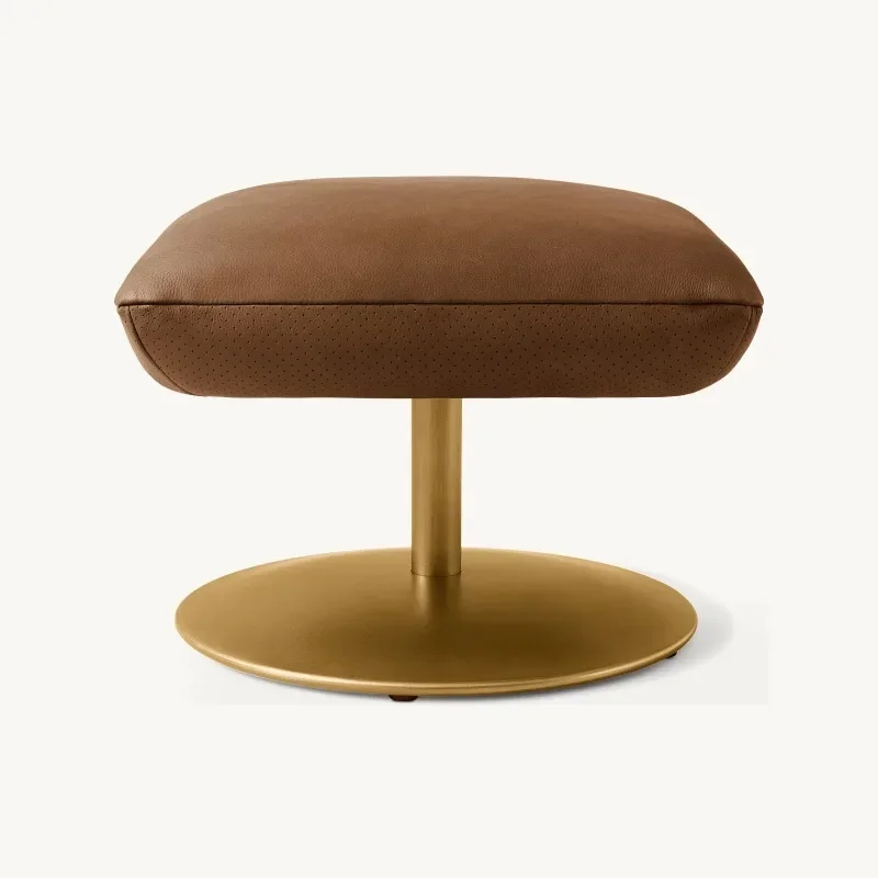 Big head circumference black leather back wearing beret painter hat stool