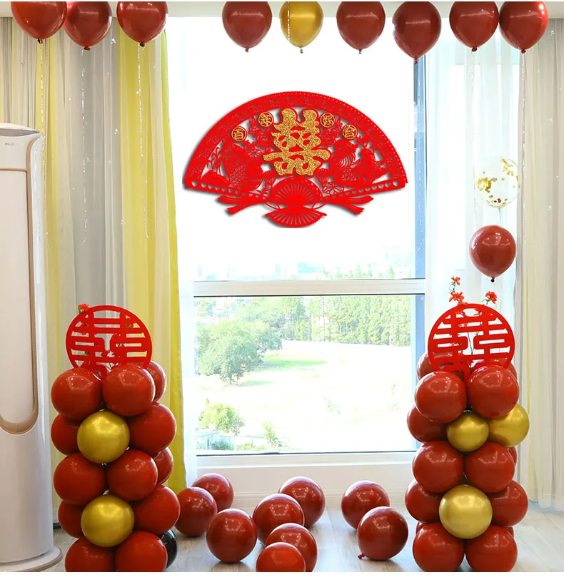 Supplies door sticker double happiness wedding room decoration