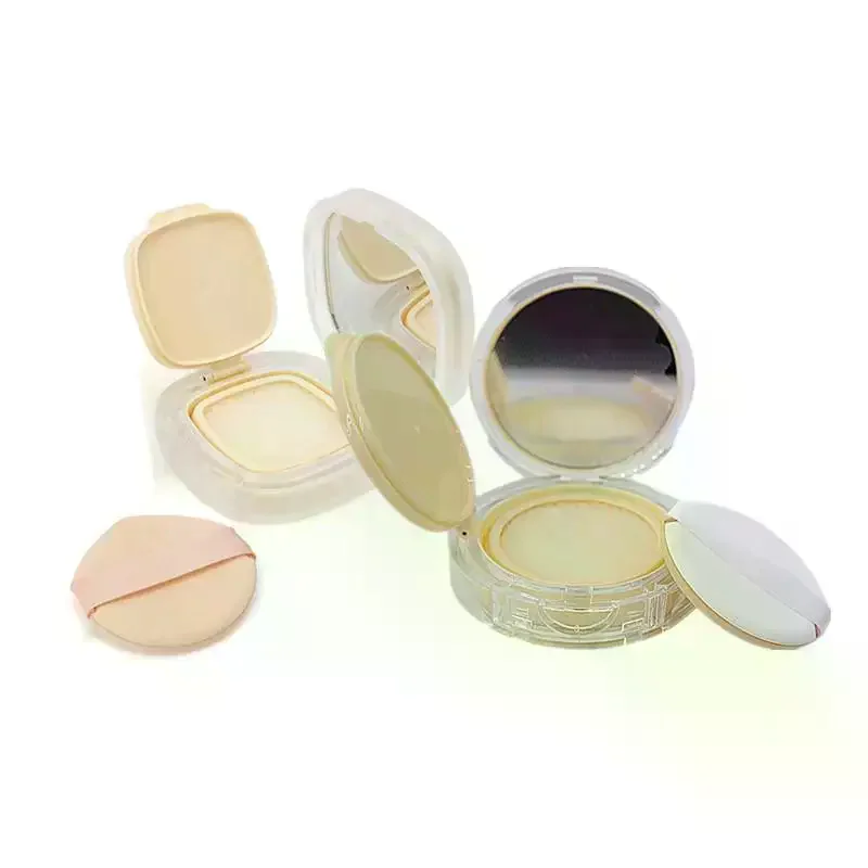 에어쿠션 파운데이션 DIY 박스 미니 귀여운 빈 퍼프 박스 휴대용 거울 포함 비비크림 화장품 메이크업 케이스 용기 스펀지 포함