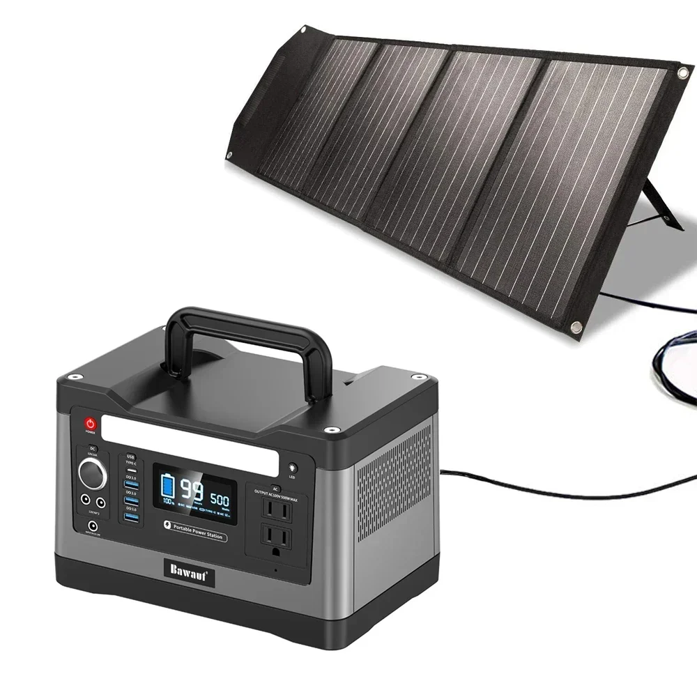 Solar Generator 500W 500Wh With Battery Inverter Backup For Outdoor Mobile CPAP Machine Van