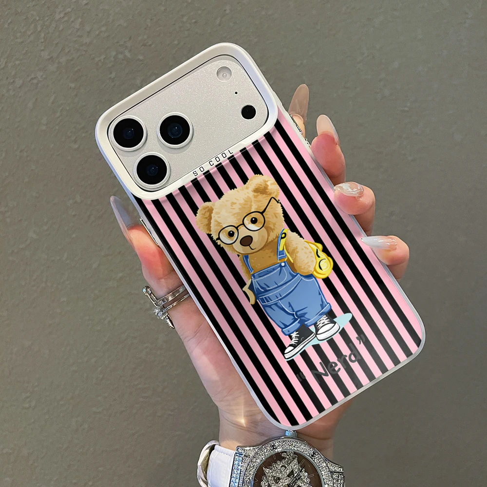 Für Samsung Galaxy S21 S26 S25 S24 S23 S22 Ultra Plus FE Hülle Gestreiftes Niedliches Bärenmuster Cover Für A16 A15 A36 A54 A55 A56 Funda – Detail 3