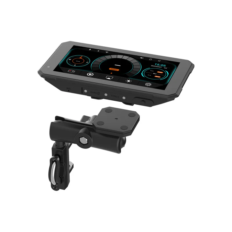 【6.0】Motorcycle HD Navigation Carplay Screen，Belt DVR Driving Recorder，TPMS，Waterproof