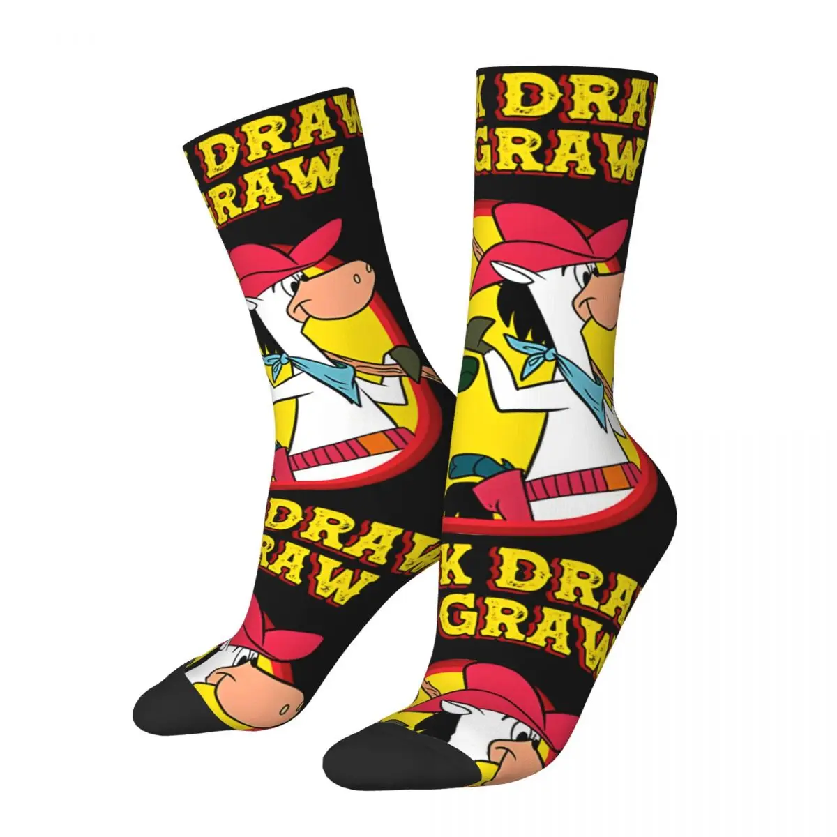 Hip Hop Vintage Altogether Crazy Men's compression Socks Unisex Q-Quick Draw McGraw Show Street Style Seamless Printed Funny