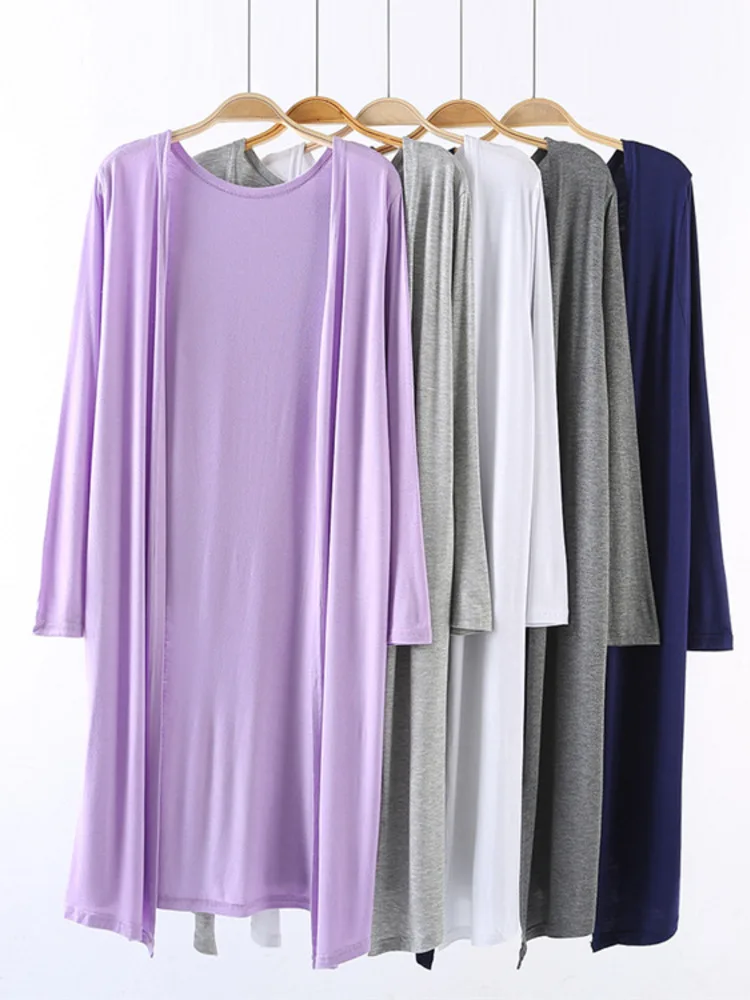 

Solid Color Long Sleeve Loose Open Front Cardigan for Classical Dance Performance or Rehearsal Cover-Up