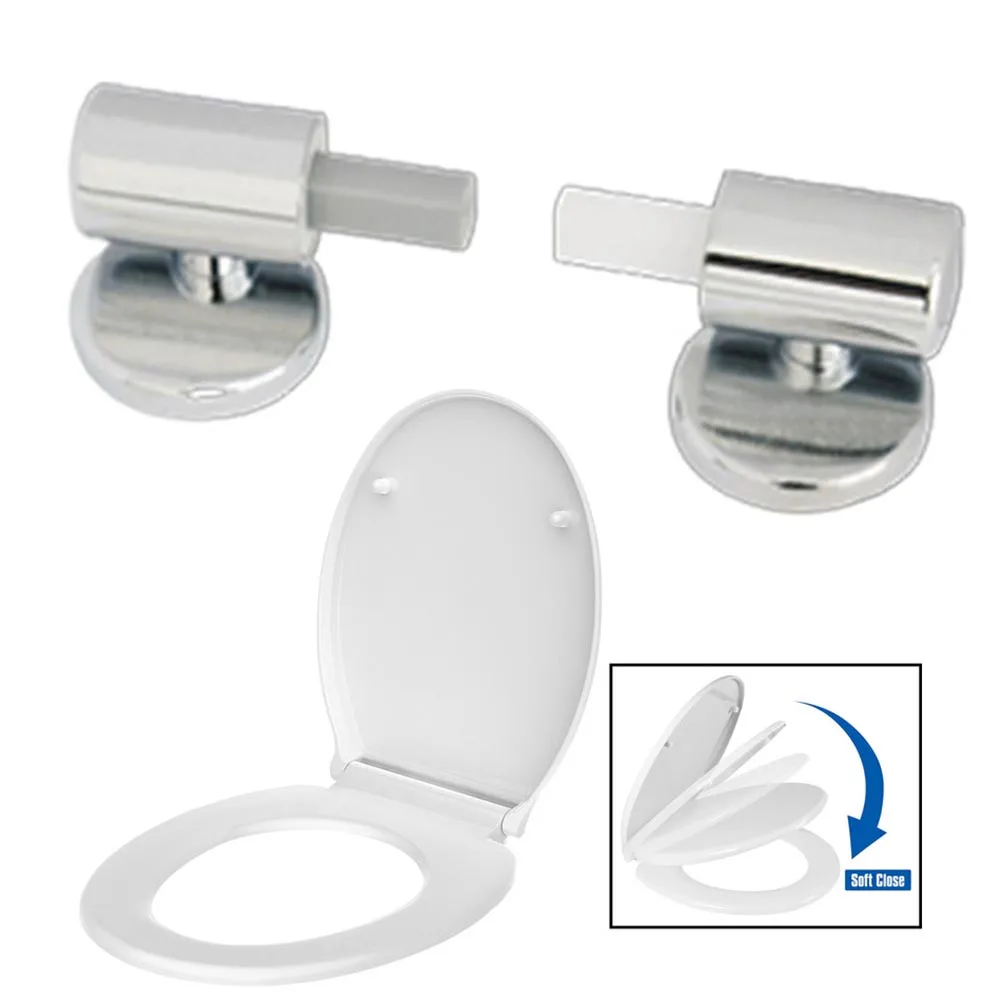 Toilet Soft Close Hinges Seat Hinge Replacement Traditional Contemporary Toilet Lid Hinges Fixing Connector Accesories Parts