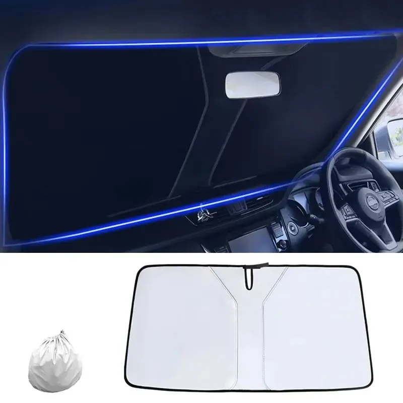 Car Windshield Sun Shade Blocks UV Ray Reflector Auto Window Sun Shade Visor Shield Cover Protector Foldable Parasol