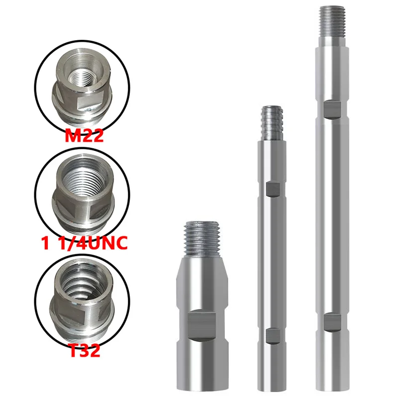 Diamond Core Bit Extension Rod 100-1000mm 1 1/4UNC M22 T32 Thread Outdoor 20 # Steel Drill Bit Diamond for Adapter Power Tools