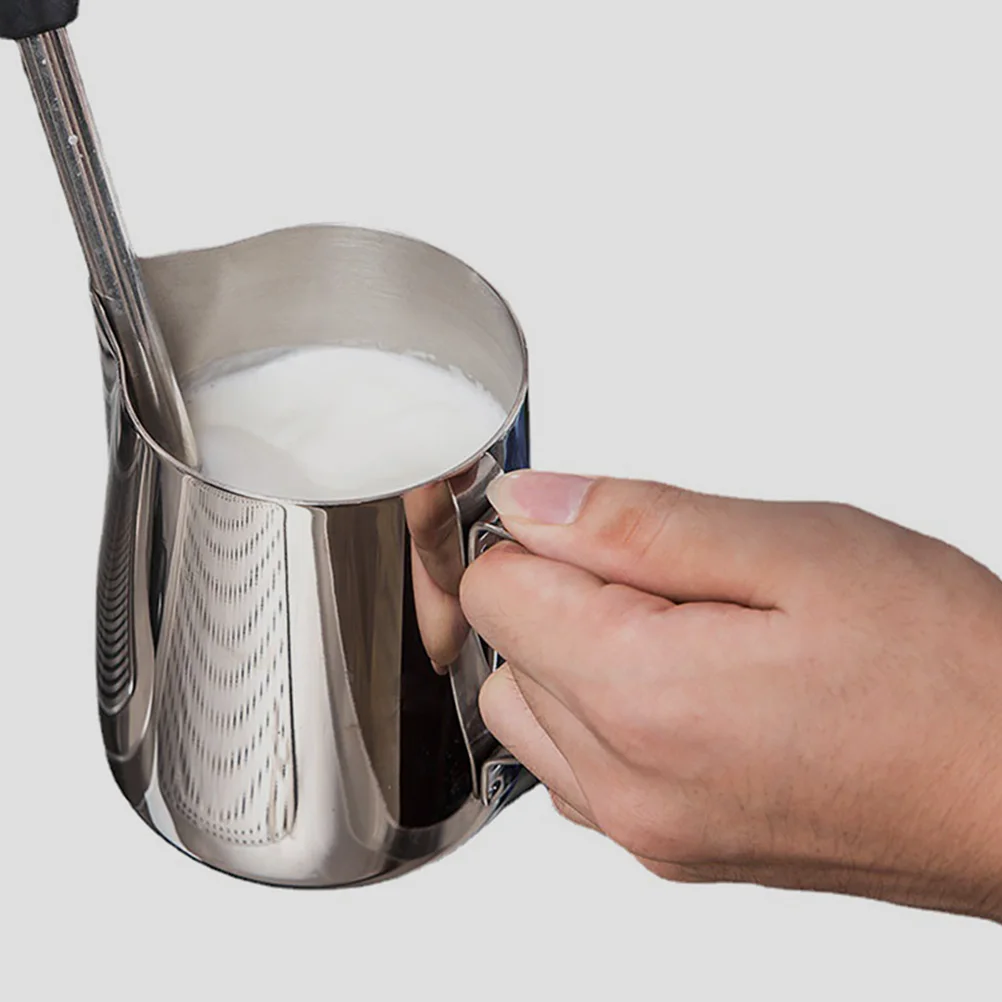 

Stainless Steel Milk Frothing Pitcher Latte Art Cup Coffee Creamer Jug Smooth Spout Ergonomic Handle For Home Kitchen