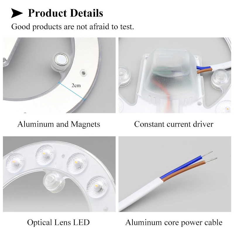 Ceiling Lamp LED Panel 220V Replacement LED Module 24W Light Panel Board 6000K/4000K Circular LED Module For Ceiling Fan Lights