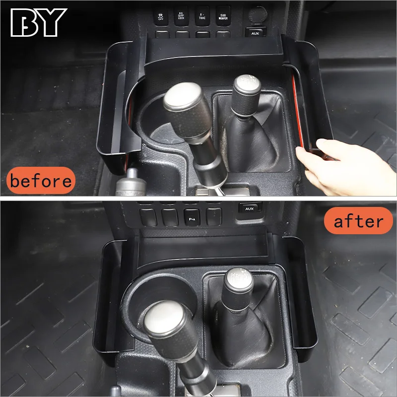 For Toyota FJ Cruiser 2007-2021 Stowing Tidying Car Gear Shift Storage Box Organizer Tray Interior Accessories