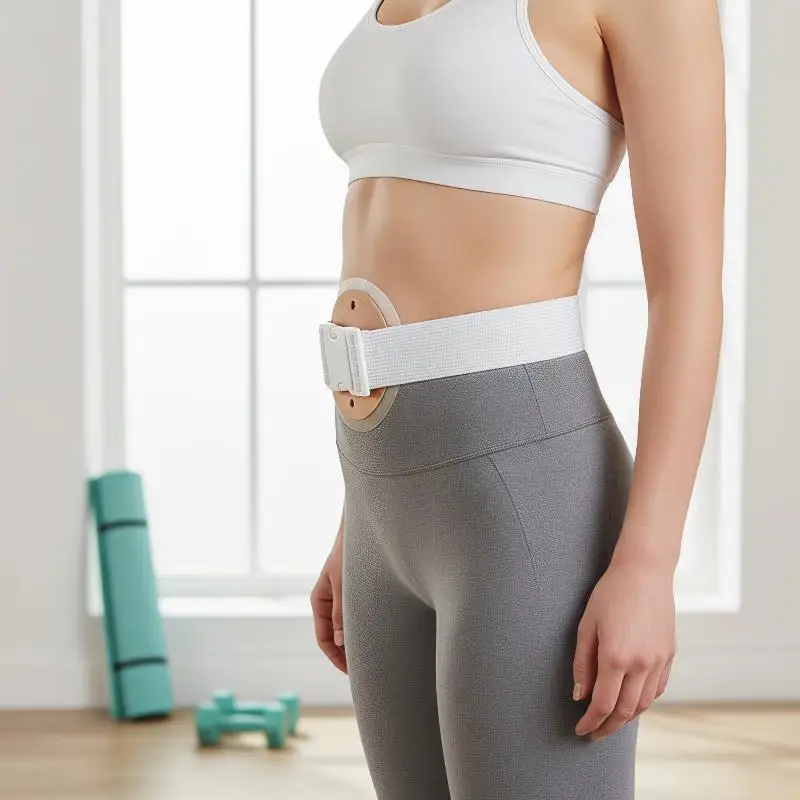 Ostomy Stoma Reinforcement Belt Adjustable Comfortable Colostomy Bag Fixation Band for Home Hospital Care Use