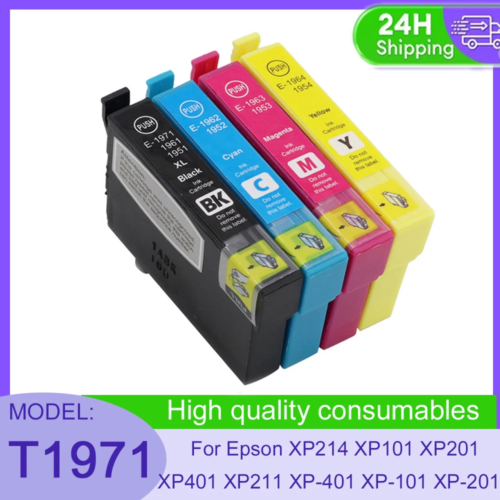 Vilaxh T1971 T1962 T1963 T1964 Ink Cartridge For Epson XP214 XP101 XP201 XP401 XP211 XP-401 XP-101 XP-201 XP-211 XP-214 Printer