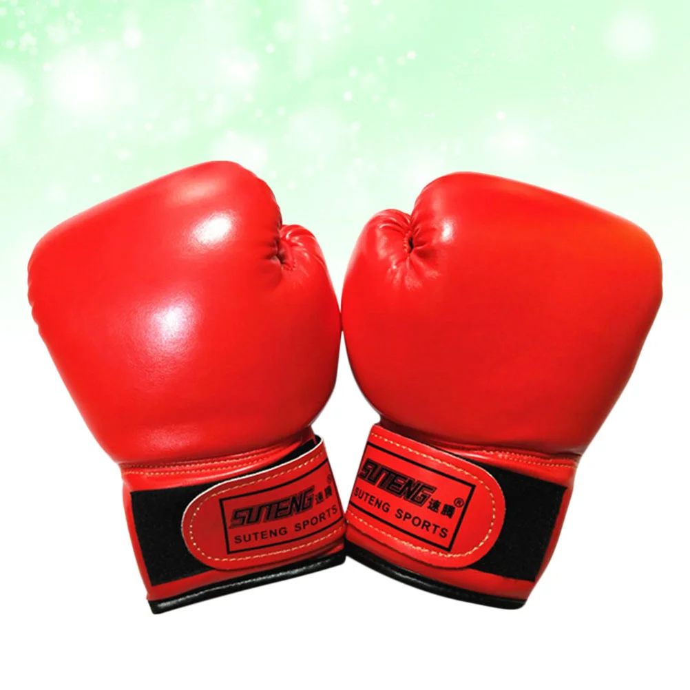 1 Pair Children Boxing Gloves Pearly Lustre Pure Color Boxing Gloves Sponge Forming Liner Boxing Gloves Stylish Boxing Sandbag G