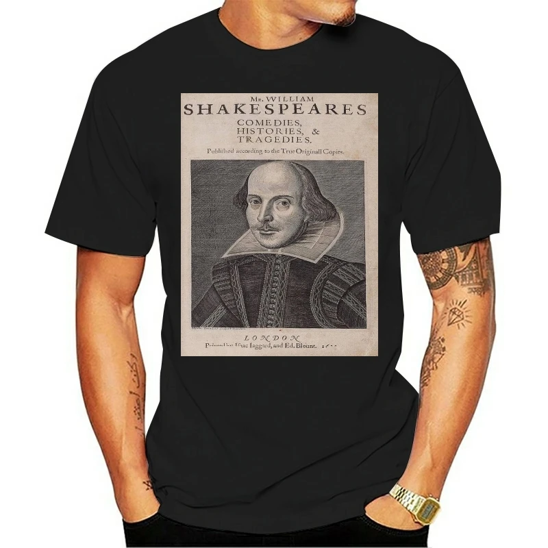 Shakespeare T Shirt William Shakespeare Portrait T-Shirt Male Funny Tee Shirt Print Big Short Sleeves 100 Percent Cotton Tshirt