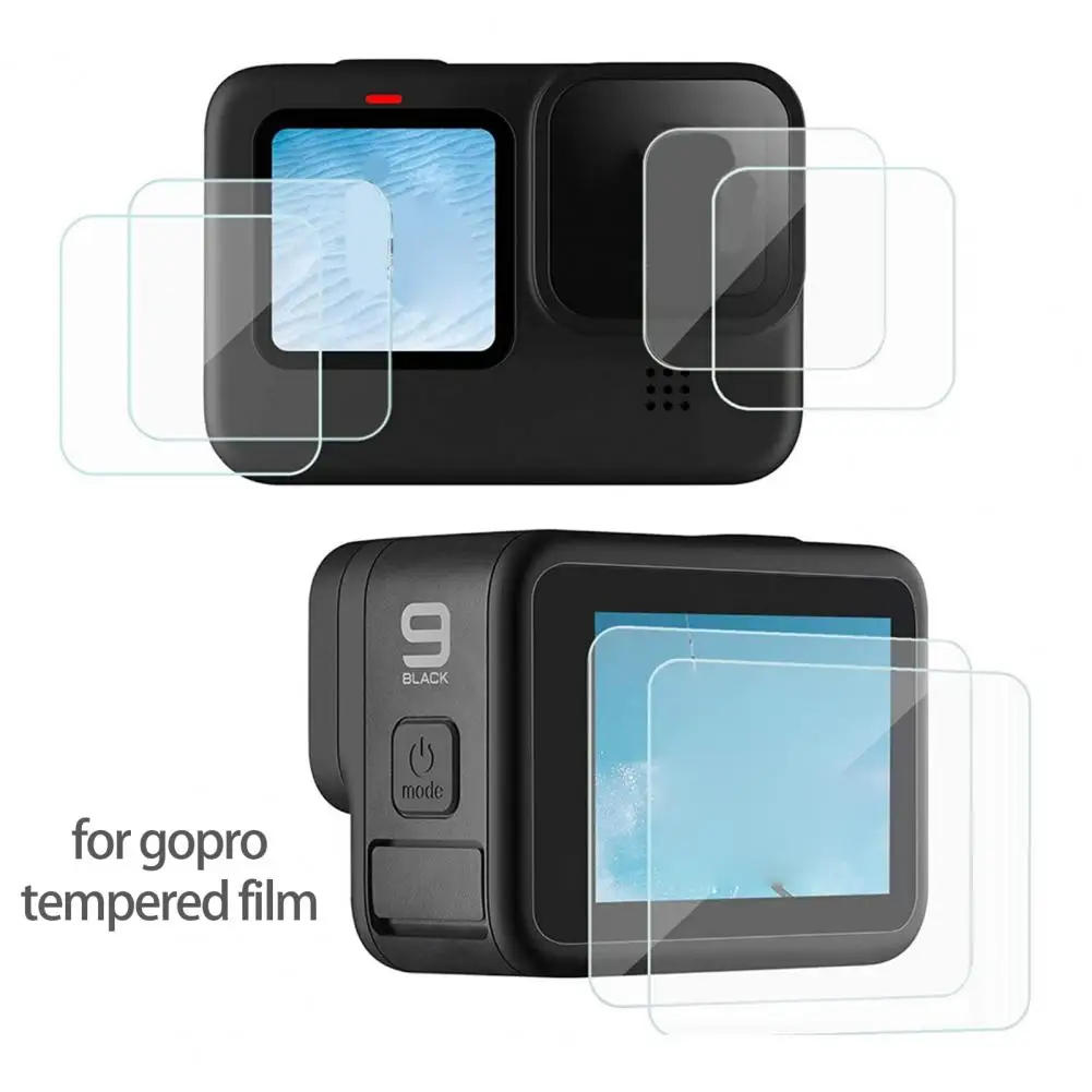 Camera Films Highly Clear 9H Anti-fingerprint Tempered Glass Sport Camera Lens Screen Protective Films