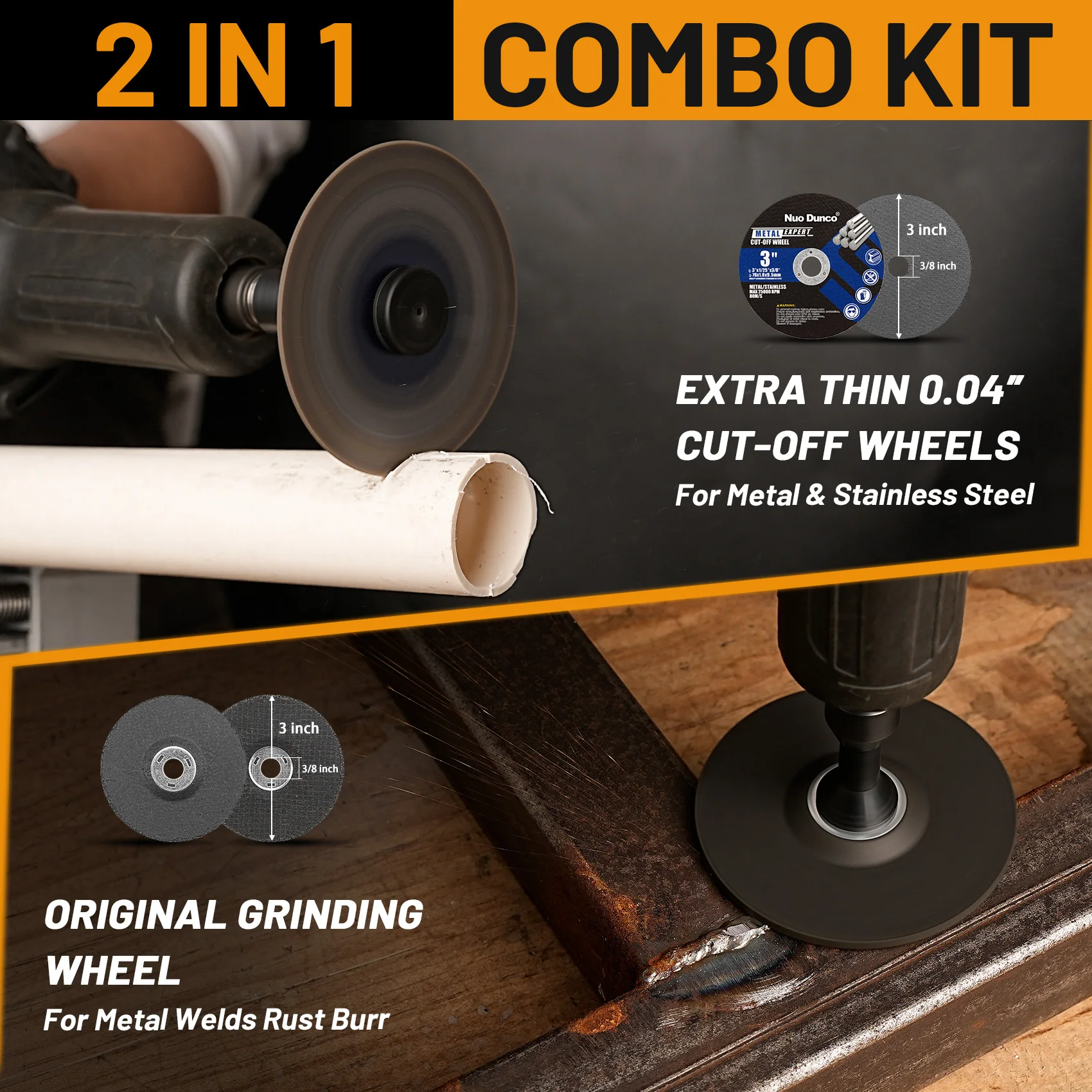 12Pcs Set 75mm Angle Grinder Wheel Mini Circular Saw Blade Metal Cutting Disc With Mounting mandrel For Metal Cutting & Grinding