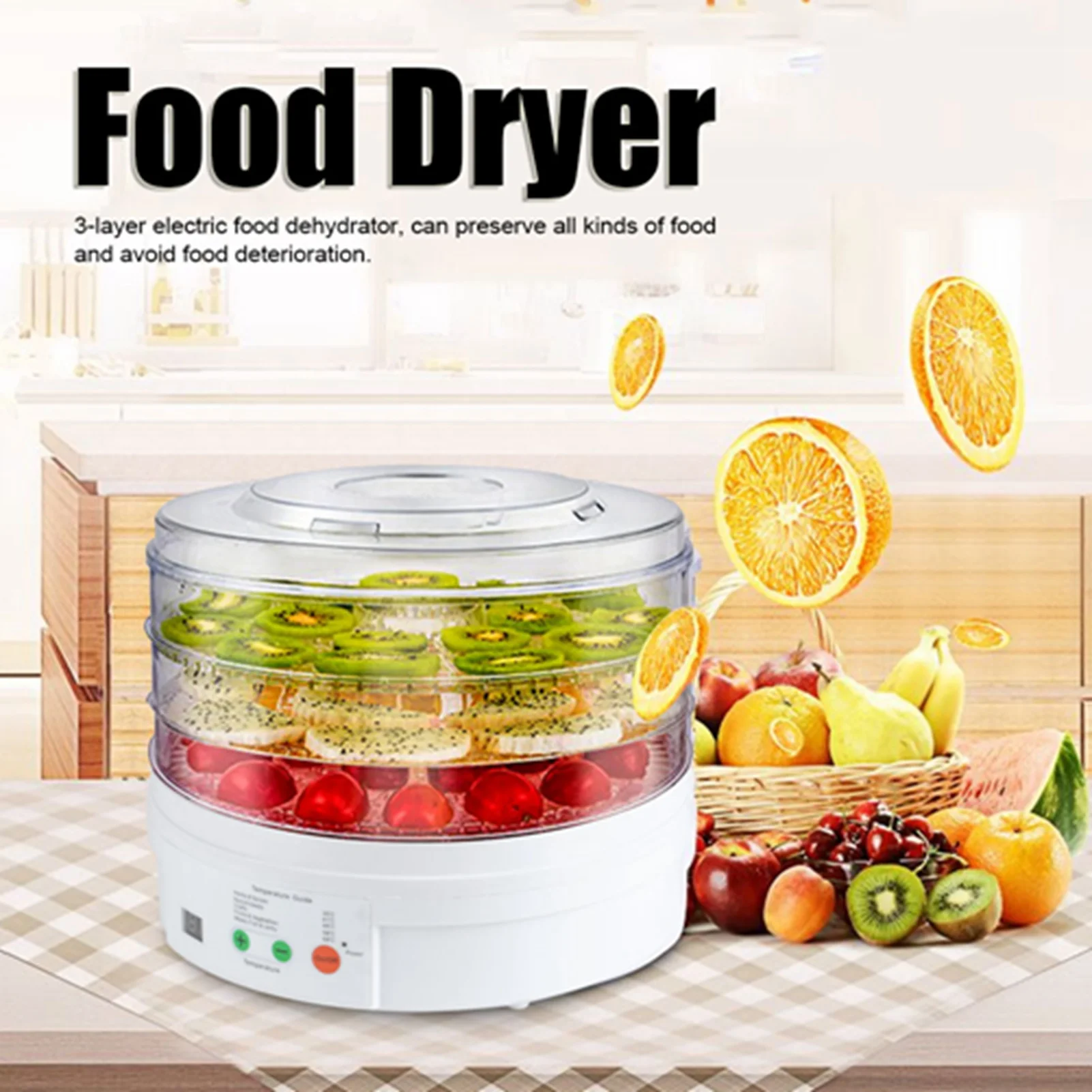 

Intelligent Fruit Dryer Long Lasting Thermostatic Food Dehydrator Fruit Vegetable Meat Dehydrated Pet Snack Drying Machine