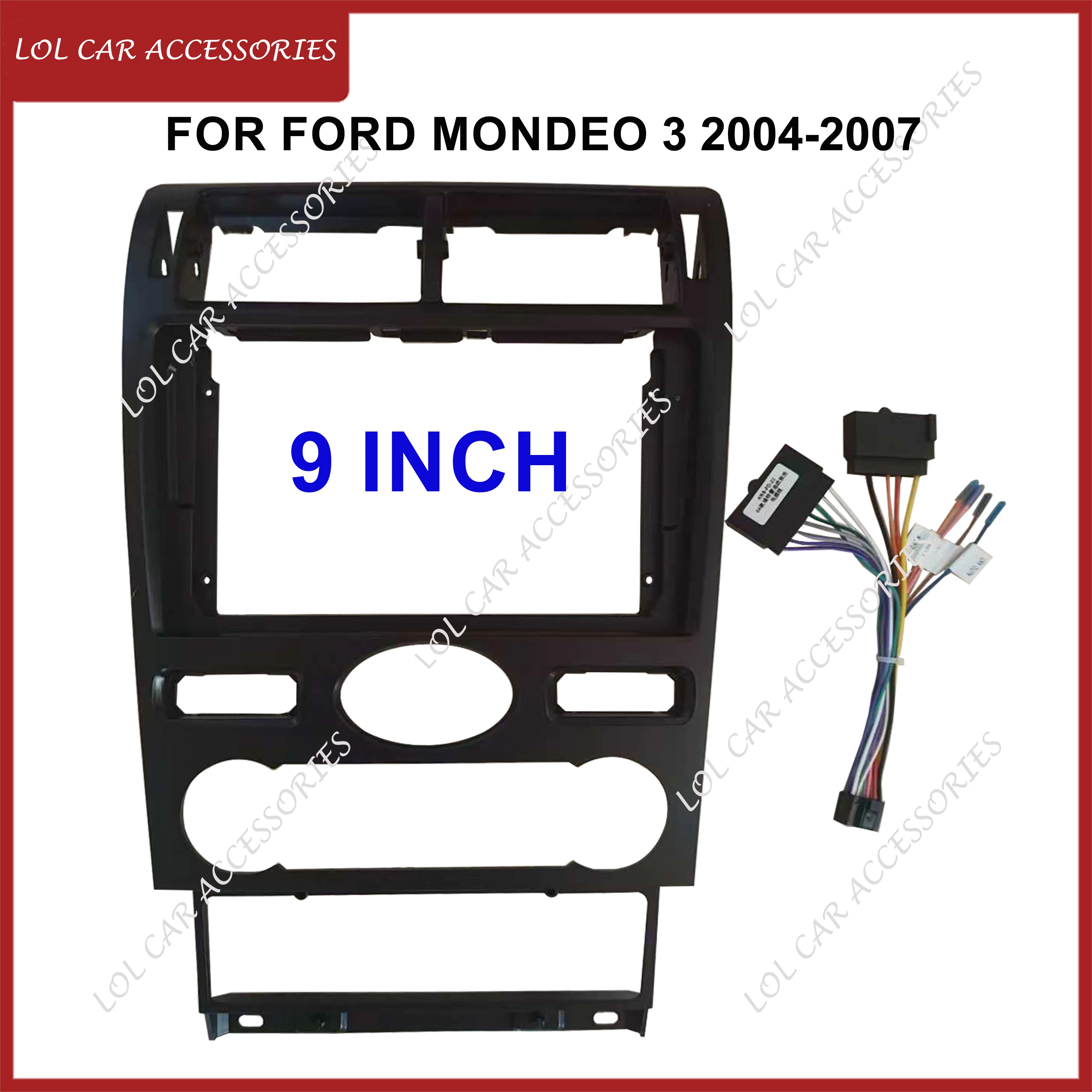 

9 Inch For Ford MONDEO 3 2004-2007 Car Radio Android MP5 Player Stereo Casing Frame 2 Din Head Unit Fascia Dash Board Cover