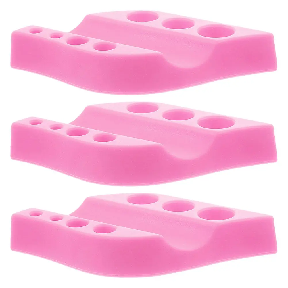 

3Pcs Tattoo Ink Cup Holder Stand Sturdy Silicone Bracket for Tattoos Pigment Storage Multiple Size Holes Convenient Tattooing