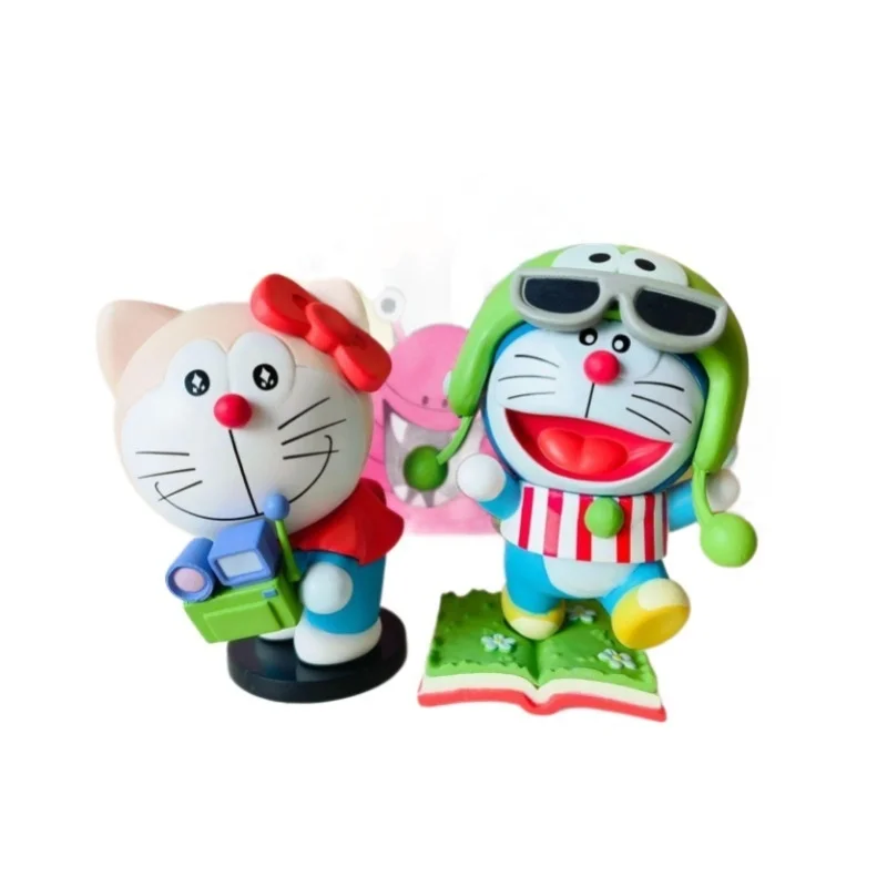 Doraemon Anime Peripheral Blind Box Cross Dressing Sanrio Dingdang Cat Cute Desktop Figurine Figurine Figurine Figurine Gift