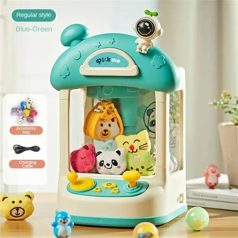 Claw Machine for Kids Mini Vending Machines Arcade Candy Indoor Claw Game Prizes Toy Electronic Music Catch Doll Machine Gift