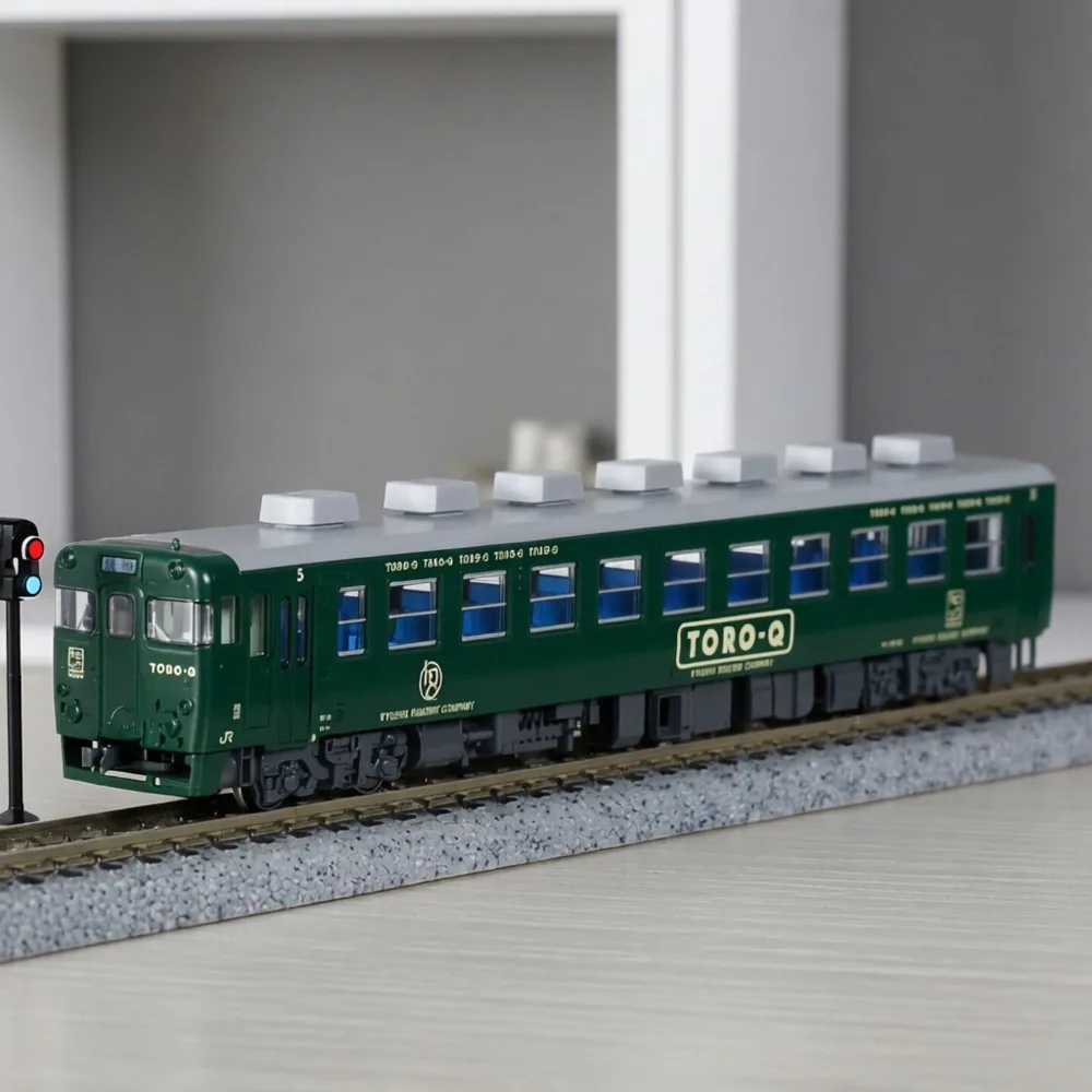 KATO N-type 1/160 Model Train TORO-Q Type Sightseeing Carriage Powered and Unpowered 10-960 Green 2-car Train Set Boy's Toy Gift