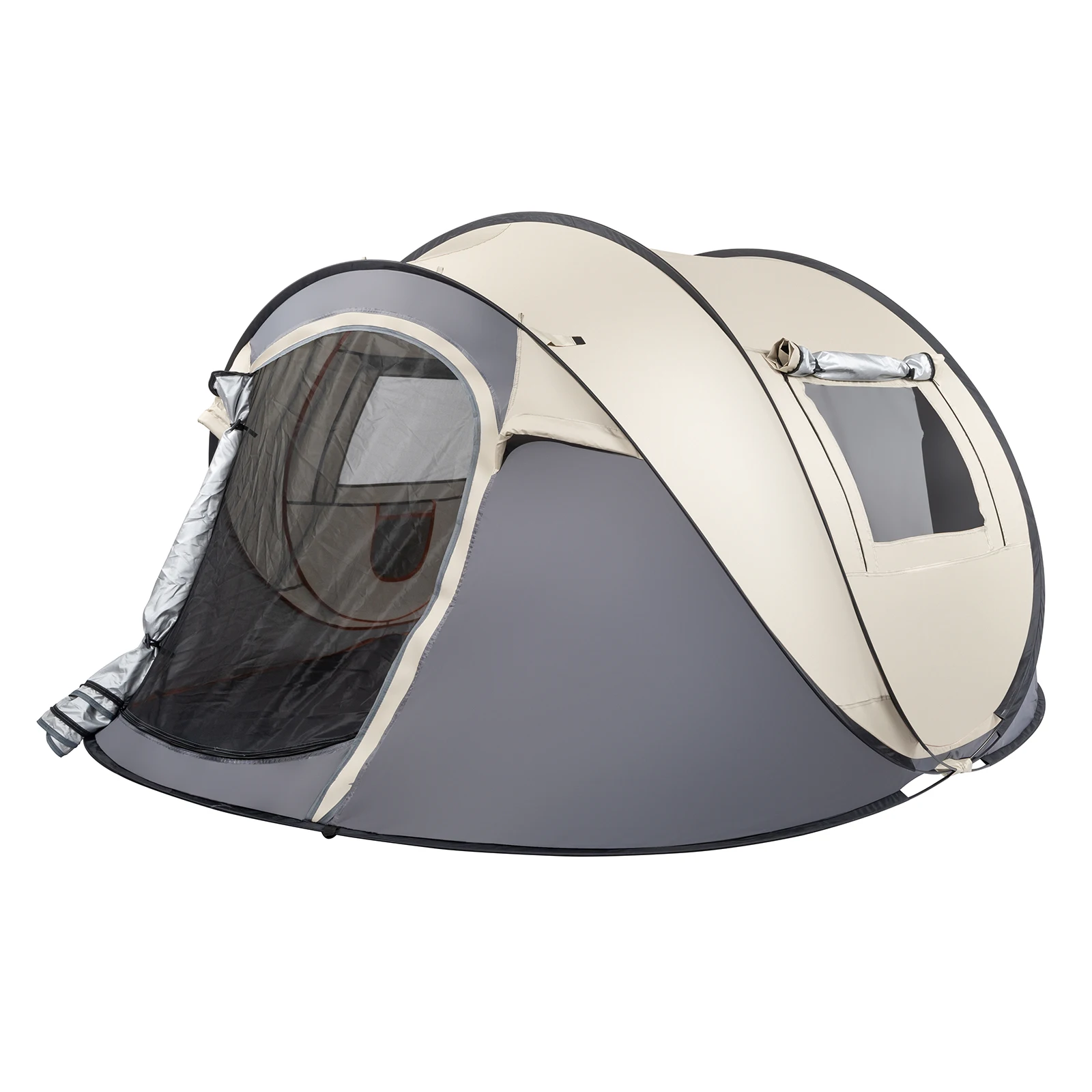 Tienda de campaña, 4 personas, fácil configuración para Camping/senderismo/pesca/playa/aire libre, Etc.