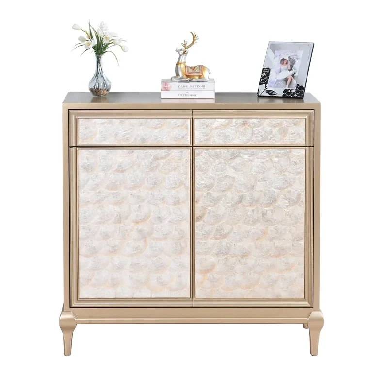 

A44 American Light Luxury Shoe Cabinet High-Grade Shell Entrance Cabinet Door-to-Door Solid Wood Storage Locker