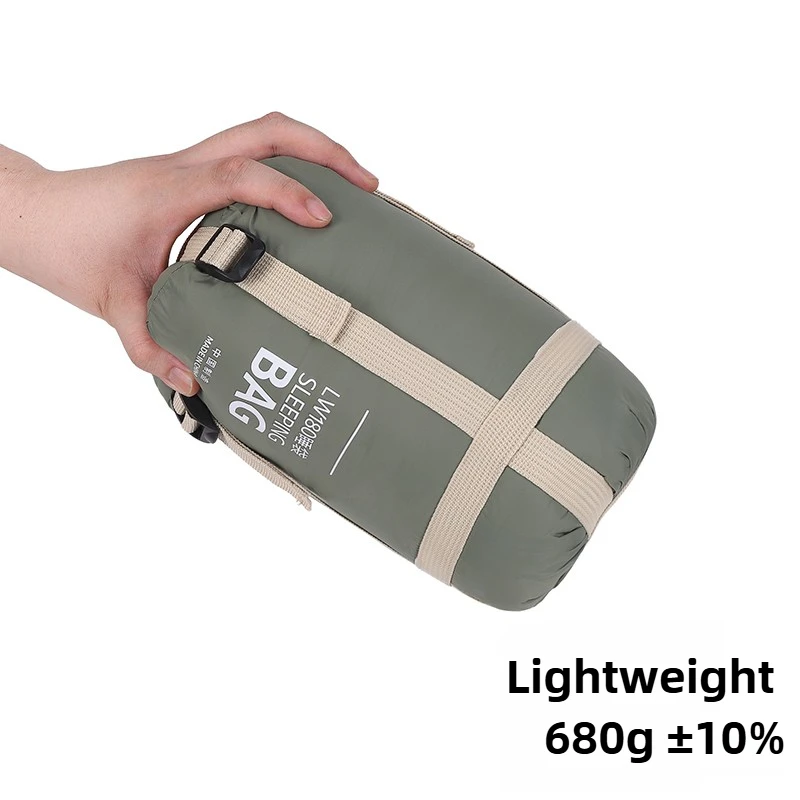 

Mini Adult Sleeping Bag Travel Mountaineering Outdoor Camping Down Cotton Dirty Sleeping Bag Machine Washable Splicing